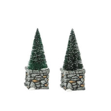 Department 56 Accessories For Villages Limestone Topiaries Accessory Figurine (Set Of 2) (809358)