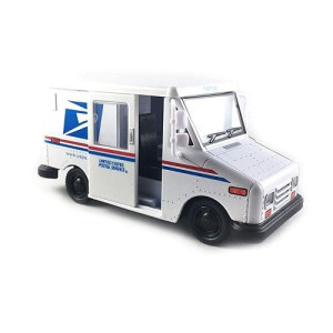 Kinsfun United States Postal Mail Truck Usps 1987 Grumman Llv 1:36 Scale Die Cast Metal 5 Inch Model Toy Truck