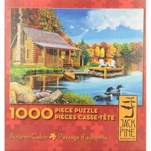 Cobblehill 70004 Jackpine Puzzles 1000 Autumn Cabin Various