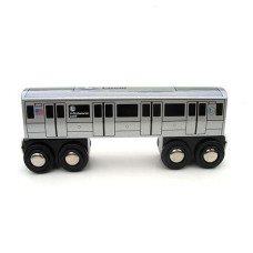 Munipals New York City Subway Wooden Railway (B Division) L Train/14 St-Canarsie Local-Child Safe And Tested Wood Toy Train