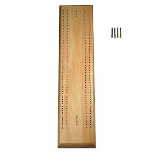 We Games Competition Cribbage Set - Solid Wood Sprint 2 Track Board With Metal Pegs