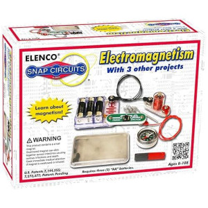 Snap Circuits Electromagnetism Exploration Kit | 4 Electromagnetic Projects | 4-Color Project Manual | Lots Of Stem Fun