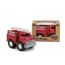 Green Toys Fire Truck - Bpa , Phthalates Free Imaginative Play Toy For Improving Fine , Gross Motor Skills. For Kids,Red
