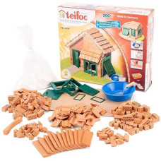 Teifoc House Tile Roof Brick Construction Set, 207 Building Blocks, Erector Set And Stem Building Toy