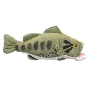 Wild Life Artist Large Mouth Bass Plush Toy, 10" L