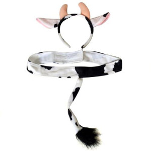 Making Believe Plush Black Kitty Cat Headband Ears And Tails Costume Set