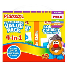 Playskool Flash Cards Value Pack - Alphabet/First Words/Shapes & Colors/Numbers Prek - K