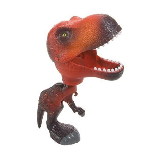 Wild Republic T-Rex Toy, Kids Gifts, Squeeze Trigger To Close Mouth, Red Chompers, 9.5"