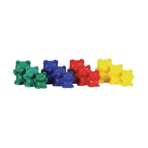 School Specialty - 72246 Teddy Bear Manipulative Counters - Assorted Sizes - Set Of 96 - Assorted Colors