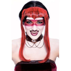 Chelsea Widow'S Peak Womens Red Halloween Wig