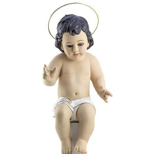 24 Inch Baby Jesus With Glass Eyes Holy Religious Figurine Decoration