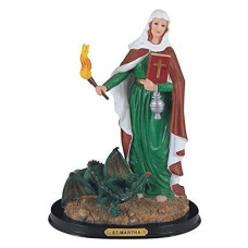 Stealstreet Saint Martha Holy Figurine Religious Statue Decor, 12"