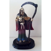 5 Inch Rainbow Santa Muerte Saint Death Grim Reaper Statue Figurine