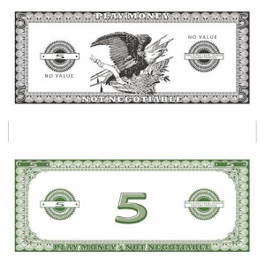 Forum Novelties Phoney Play Money $5 Bills (50-Pack)