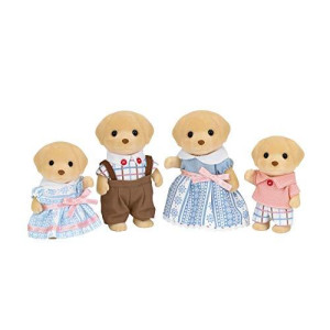 Calico Critters Yellow Labrador Family, Dolls, Dollhouse Figures, Collectible Toys
