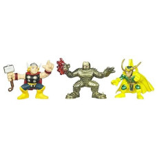 Marvel Super Hero Squad Movie Pack With Thor Loki And Destroyer