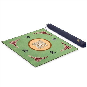 Yellow Mountain Imports Table Cover For Mahjong, Poker, Card Games, Board Games, Tile Games, And Dominoes - Green, 31.1 Inches