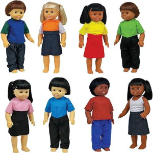 Get Ready Kids Multicultural Dolls, Set Of 8 (639)