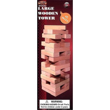 Forever Toys Large Wood Tower Game 48 Pieces