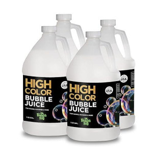 Froggy'S Fog High Color Bubble Juice, Strong, Long-Lasting Bubble Solution Creates Iridescent Bubbles For Bubble Machines And Bubblers, 4 Gallon Case
