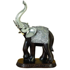 Deco 79 Polystone Elephant, 15-Inch