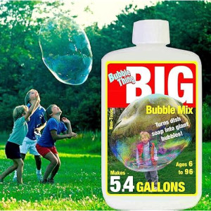 Bubble Thing Big Bubbles Mix | Concentrate Makes 5.4 Gallons Giant Bubble Solution For Kids All Ages | Certified Non Toxic | Refills Giant Bubble Wands, Toys, Makers