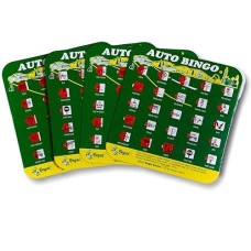 Regal Games Finger-Tip Shutter Bingo Cards With Sliding Windows - Auto Bingo Game Set - Assorted Travel Bingo Game For Adults & Kids - Reusable, No Chips & Daubers Needed - 4 Packs - Green