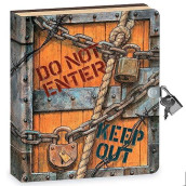Peaceable Kingdom Keep Out 6.25" Lock And Key, Lined Page Diary For Kids