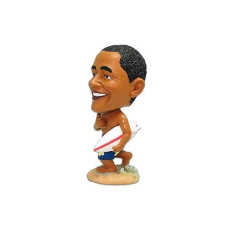 Kc Hawaii Barack Obama Surfing Bobble Head Doll 4"