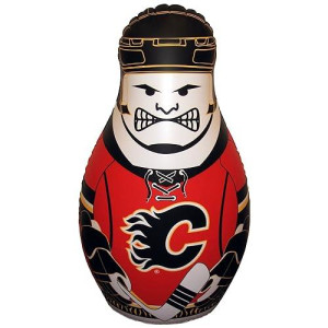 Fremont Die NHL Calgary Flames Bop Bag Inflatable Checking Buddy Punching Bag, Standard: 40" Tall, Team Colors