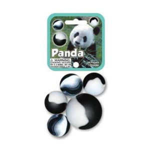 Fs Usa Glass Mega Marbles Panda Game Net Set (25 Piece)