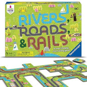 Ravensburger Rivers, Roads And Rails - Children'S Game , Gold