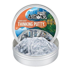 Crazy Aaron'S Liquid Glass Thinking Putty 4 Inch Tin (3.2 Oz) - See-Through Putty, Soft Texture - Never Dries Out