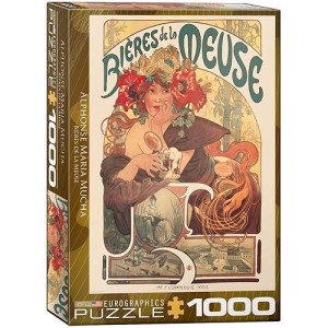 Eurographics Bieres De La Meuse By Alfons Mucha 1000 Piece Puzzle (6000-3455)