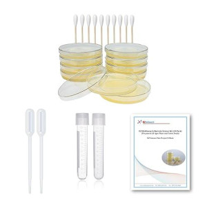 Ez Bioresearch Bacteria Science Kit (I) : Pre-Poured Lb Agar Plates And Cotton Swabs, E-Book For Science Fair Project With Award Winning Experiments