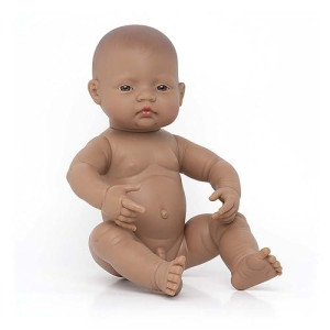 Miniland Educational - 15.75'' Anatomically Correct Newborn Baby Doll, Hispanic Boy
