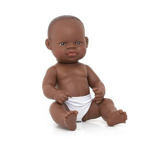 Miniland Educational Anatomically Correct Baby Dolls, 12-5/8", African Girl