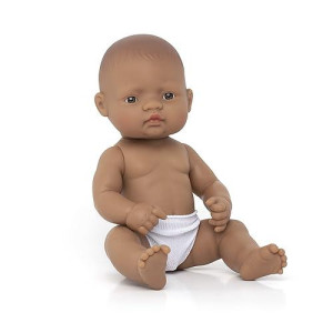 Miniland Educational - 12.63'' Anatomically Correct Newborn Baby Doll, Hispanic Boy