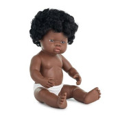 Miniland Educational - 15'' Anatomically Correct Baby Doll, African Girl