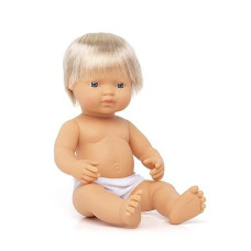 Miniland Educational - 15'' Anatomically Correct Baby Doll, Caucasian Boy