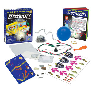 The Magic School Bus Rides Again: Jumping Into Electricity By Horizon Group Usa, Homeschool Stem Kits For Kids, Includes Educational Manual, Anti-Static Film, Circuit Holders, Buzzer, Copper & More