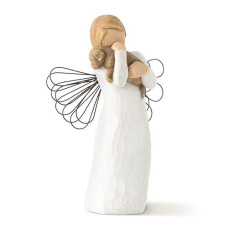 Willow Tree Angel Of Friendship Figurine, Cream & Brown, 5In