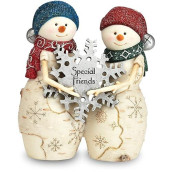 Pavilion Gift Company Birchheart Snowman Pair, Reads Special Friends, 4.5-Inch, Color Pillow429, Size Pillow429