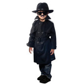 Aeromax Jr. Secret Agent With Accessories, Size Youth Large, Osfm Ages 9-12, Black