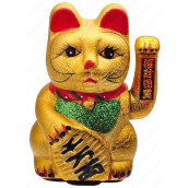 M.V. Trading Mcat102V Beckoning Ceramic Maneki Neko Lucky Cat, 8.25-Inches