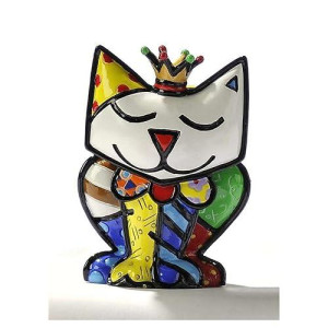 Romero Britto Giftcraft Mini Princess Cat Figurine, Ceramic, Multicoloured, One Size