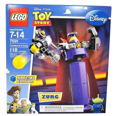 Lego Special Edition Disney Pixar Movie Toy Story Series Set #7591 - Construct-A-Zurg With Rotating Waist And Sphere-Shooting Cannon And Alien Minifigure (Total Pieces: 118)