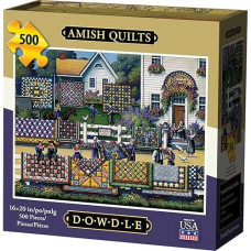 Dowdle Folk Art Jigsaw Puzzle - Amish Quilt 500 Pc