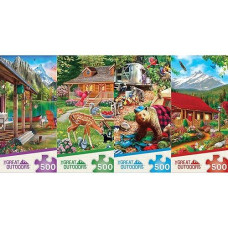 Great Outdoors - 4 Puzzle Assortment 500 Piece Puzzles