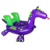 Swimline Original 90625 Giant Inflatable Sea Dragon Pool Float Floatie Ride-On Lounge W/ Stable Legs Wings Large Rideable Blow Up Summer Beach Swimming Party Lounge Big Raft Tube Decoration Toys Kids